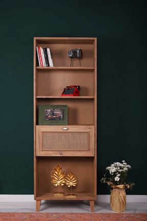 قفسه کتاب قهوه ای 179 سانتی متر MBK AHŞAP - کد 303027584