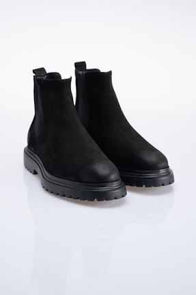 بوت / نیم بوت مشکی مردانه نبوک lizshoe - کد 411800501