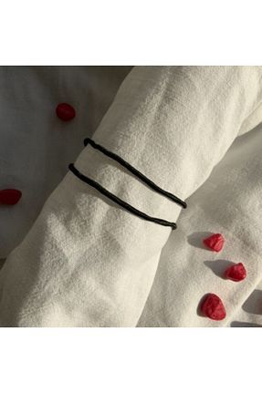 دستبند جواهر مشکی زنانه چرم Atölye Merdiven - کد 62956208