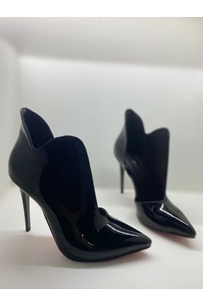 بوت / نیم بوت مشکی زنانه چرم لاکی HAYYSHOES - کد 412319954