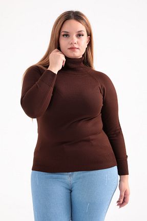پلیور قهوه ای زنانه ساده ModaPlaza - کد 412336138