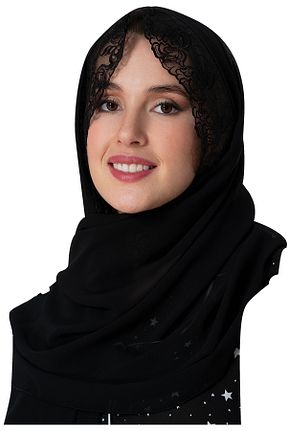 شال مشکی زنانه شیفون Effortt - کد 415248907