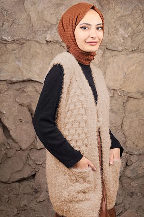 جلیقه قهوه ای زنانه رگولار Çt Çeyizci Tekstil - کد 415887105