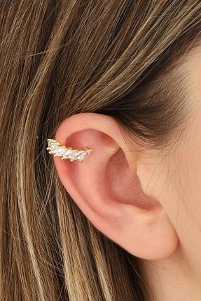 گوشواره نقره طلائی زنانه 925 عیار Mistik Silver - کد 78173023