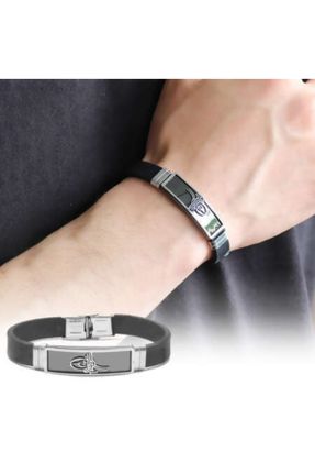 دستبند جواهر نارنجی زنانه فولاد ( استیل ) کد 78290625