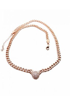 گردنبند نقره صورتی زنانه 925 عیار Bysevisilver - کد 78388958