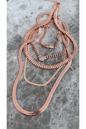 گردنبند نقره صورتی زنانه 925 عیار Bysevisilver - کد 78388958
