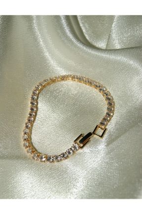 دستبند استیل طلائی زنانه فولاد ( استیل ) کد 75484830