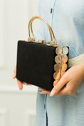 کیف مجلسی مشکی زنانه چرم لاکی weem bag - کد 43347775