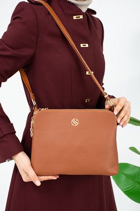کیف دوشی قهوه ای زنانه چرم مصنوعی Lifonbag - کد 377027057