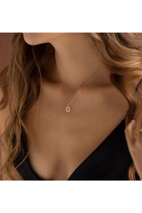 گردنبند نقره طلائی زنانه کد 415119067