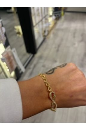 دستبند جواهر طلائی زنانه کد 415973704