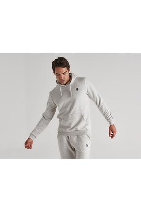 سوئیشرت طوسی مردانه ساده United Colors of Benetton - کد 416342222