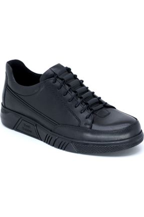 کفش کژوال مشکی مردانه چرم طبیعی پاشنه کوتاه ( 4 - 1 cm ) پاشنه ساده کد 417953663