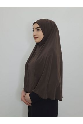 شال قهوه ای زنانه پنبه پلی استر R&S modibone - کد 412101829