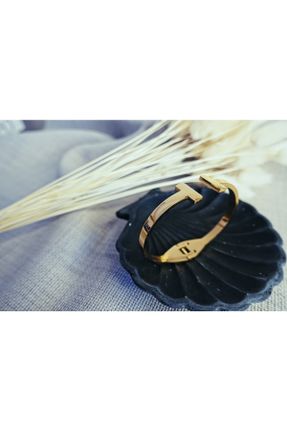 دستبند استیل طلائی زنانه فولاد ( استیل ) کد 412376328