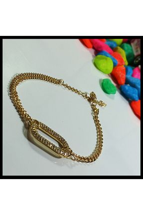 دستبند استیل (فولاد) طلائی زنانه استیل (فولاد) FAMİLY - کد 429404107