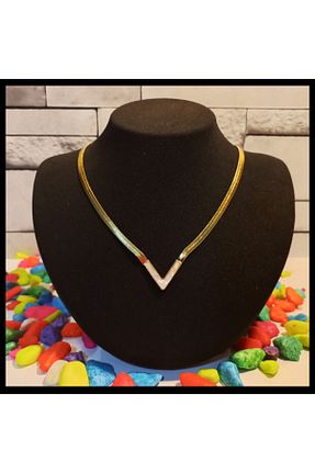 گردنبند استیل ( فولاد ) طلائی زنانه استیل (فولاد) FAMİLY - کد 429961909