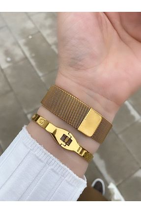 ساعت مچی طلائی زنانه 38 میلی متر ÇENÇEN - کد 123672403