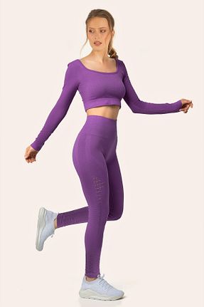 ساق شلواری بنفش زنانه بافتنی MioFit - کد 434862198