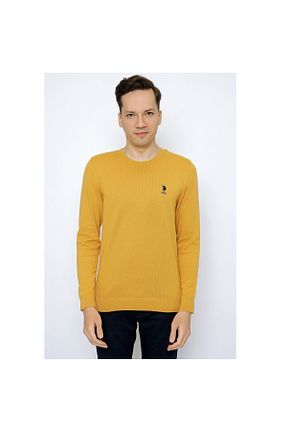 پلیور زرد مردانه ساده U.S. Polo Assn. - کد 442750527