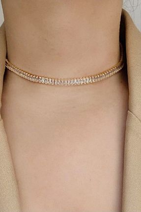 گردنبند استیل ( فولاد ) طلائی زنانه استیل ضد زنگ UBUH SHOP - کد 430261790