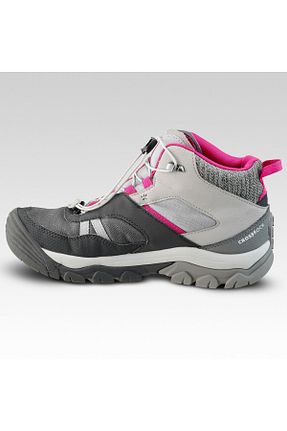 بوت / نیم بوت طوسی زنانه چرم مصنوعی Decathlon - کد 430875373