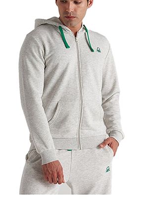 سوئیشرت طوسی مردانه ساده Benetton - کد 437082049