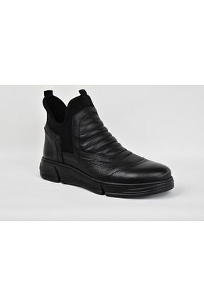 بوت / نیم بوت مشکی مردانه چرم خالص Lui Shoes - کد 437258776