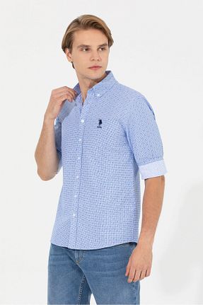پیراهن آبی مردانه رگولار U.S. Polo Assn. - کد 435961779
