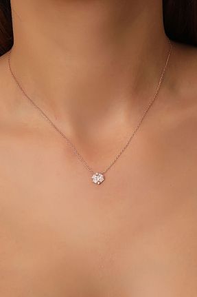 گردنبند نقره صورتی زنانه 925 عیار Bilsen Store - کد 442797890