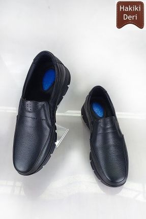 کفش کژوال مشکی مردانه چرم طبیعی پاشنه ساده کد 442812523