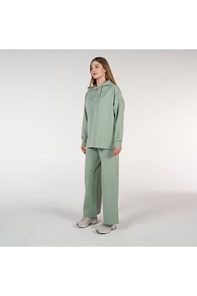 سوئیشرت سبز زنانه ساده WEWON STYLE - کد 438202538