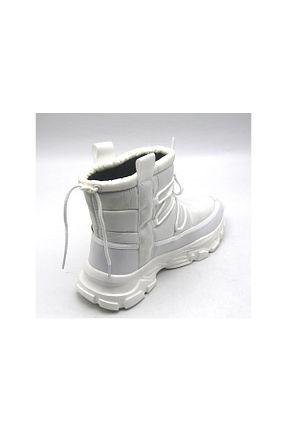 بوت / نیم بوت سفید زنانه چرم مصنوعی TRENDYSHOSE - کد 438520259