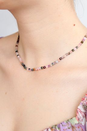 گردنبند جواهر رنگی زنانه سنگ Crystalclem - کد 266103663