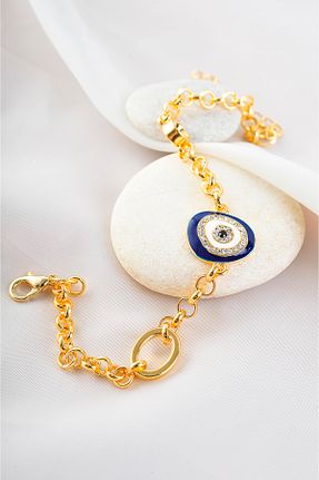 دستبند جواهر طلائی زنانه روکش طلا کد 442757996