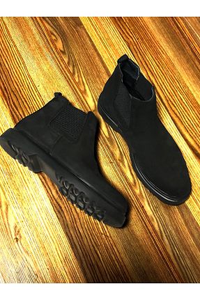 بوت / نیم بوت مشکی مردانه چرم خالص Slope - کد 442957743