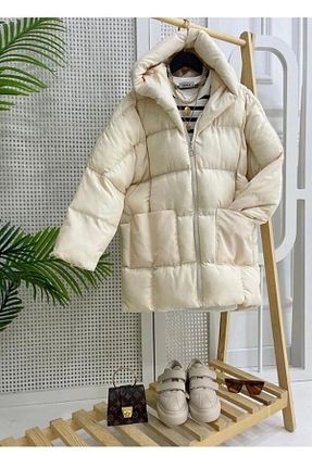 کاپشن بژ زنانه رگولار ECRİN MODA - کد 443790877