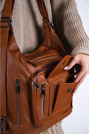کیف دوشی قهوه ای زنانه چرم مصنوعی Solo Bag - کد 165528979