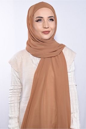 شال قهوه ای زنانه شیفون Ns nowascarf - کد 443784810