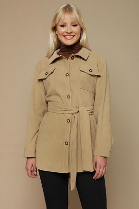 کت قهوه ای زنانه پلی استر Select Moda - کد 443830047