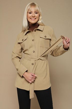 کت قهوه ای زنانه پلی استر Select Moda - کد 443830047