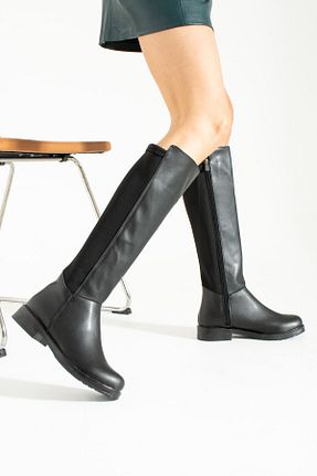 چکمه مشکی زنانه پاشنه کوتاه (1 - 4 سانتی متر) DUXAL SHOES - کد 358445199