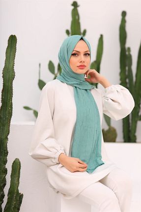 شال سبز زنانه پنبه ای FRESCO SCARFS - کد 445103314