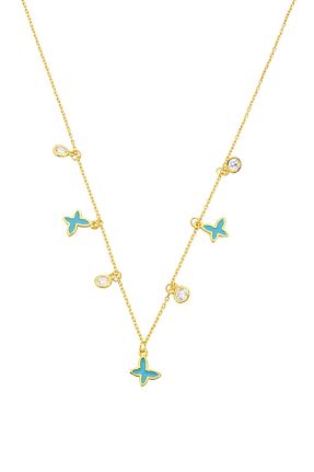 گردنبند نقره طلائی زنانه 925 عیار Argentum Concept - کد 445142751