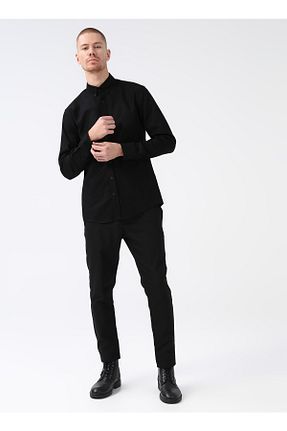 شلوار مشکی مردانه پارچه GMG FIRENZE - کد 445174101