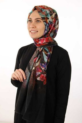 شال نارنجی زنانه ابریشم Aker - کد 41278433