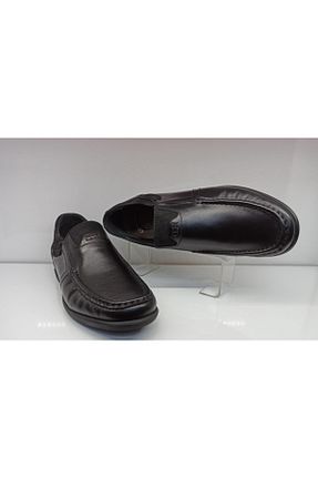 کفش کژوال مشکی مردانه چرم خالص KİNG PAOLO - کد 80349018