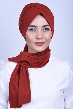 کلاه شنای حجاب نارنجی زنانه Genel Markalar - کد 80710240