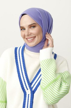 شال بنفش زنانه پنبه ای VALORSCARF - کد 240787111
